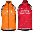 thumbnail image 4 of Chaleco cortavientos del equipo Ineos Grenadier 2024, color rojo y naranja, para ciclismo, ligero, resistente al viento, sin mangas, para ciclismo de montaña, 4 of 5