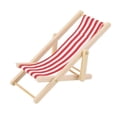 thumbnail image 1 of 8xWooden Lounge Chair Red White Striped 1/12 Dollhouse Muebles En Miniatura Sunnimix Casa de muñecas en miniatura, 1 of 8