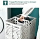 thumbnail image 5 of Foldable Laundry Hamper with Handles, with 2 Compartments, Stable and Stackable, for Clothes and Toy Storage, 50L, White, 5 of 5