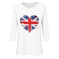 thumbnail image 4 of FAVIPT Tie Dye Fourth of July Shirts for Women Red Blue and White Patriotic Print Blouses 3/4 Sleeve Round Neck Tops Casual Fashion Comfy Soft 2025 Tees Multicolor,XXL, 4 of 4