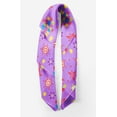 thumbnail image 2 of Bimba Purple Snowflake & Happy New Year Text Printed Pure Silk Scarf For Hair Neck Head Bandanas For Women 40 x 40 Inches, 2 of 6