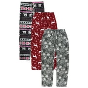 Victory Outfitters Women's 3-Pack Fleece Sleep/Lounge Pant - BEAR/DEER/SNOWFLAKE - M