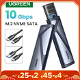 thumbnail image 2 of Estuche para SSD UGREEN M2, adaptador de SSD NVME SATA de protocolo dual M.2 a USB tipo C 3.1 para caja de disco SSD NVME PCIE NGFF SATA, estuche para SSD M.2, 2 of 5