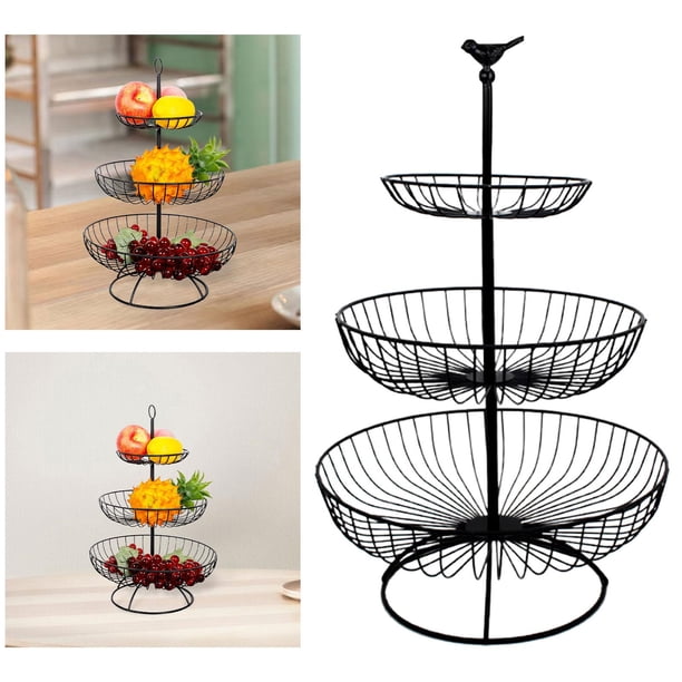 HOMCOM Panier de fruits et légumes avec roues corbeille à fruits à 5