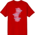 thumbnail image 3 of Spray Paint Butterfly Adult Red Crew Neck Short Sleeve Tee-XXL, 3 of 4