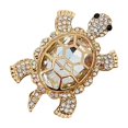 thumbnail image 2 of ¡Oferta Imperdible!, Broche de tortuga con diamantes completos, diseño personalizado de Advanced Sense, broche con ramillete de diamantes de imitación Akmoler, 2 of 9