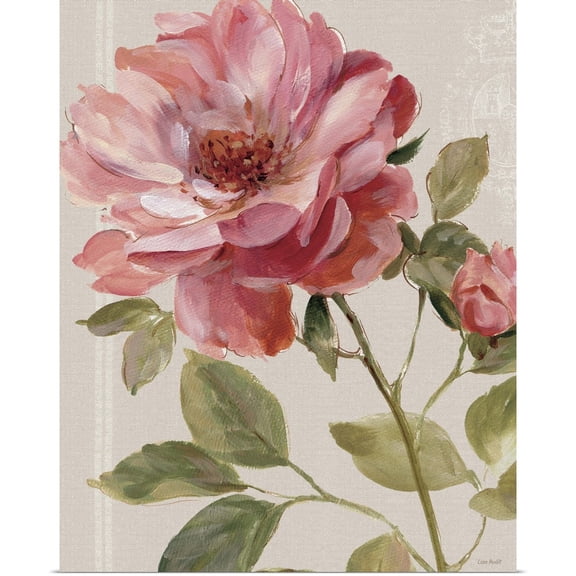 Great BIG Canvas | Rolled Lisa Audit Poster Print entitled Harmonious Rose Linen