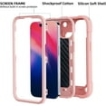 thumbnail image 2 of Compatible with iPhone 15 Case 6.1 Inch with Built-in Kickstand, [Full Body Rugged Military Grade] Drop Protection Heavy Duty Case 3 in 1 Protective Durable Cover for iPhone 15. (Pink), 2 of 14