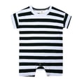 thumbnail image 4 of Ropa de verano para bebé de estilo europeo y americano, peleles cortos estampados Unisex de 0 a 2 años, mono para niña recién nacida, niño infantil de una pieza, 4 of 6