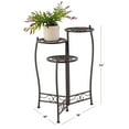 thumbnail image 4 of DecMode 24" x 18" x 18" 3 Tier Brown Metal Scroll Plantstand with Scroll Details, 4 of 14
