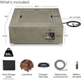 thumbnail image 3 of Real Flame Aegean 36" Square Steel Propane or Natural Gas Fire Pit Table in Mist Gray, 3 of 9