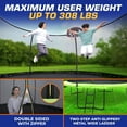thumbnail image 2 of Campior Pumpkin Trampoline with Hoop & Enclosure – Durable, Safe, Waterproof, Backyard Fun - Green 10FT, 2 of 5