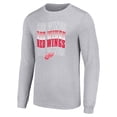 thumbnail image 2 of Men's Starter Heather Gray Detroit Red Wings Four Team Name Logo Long Sleeve Graphic T-Shirt, 2 of 3