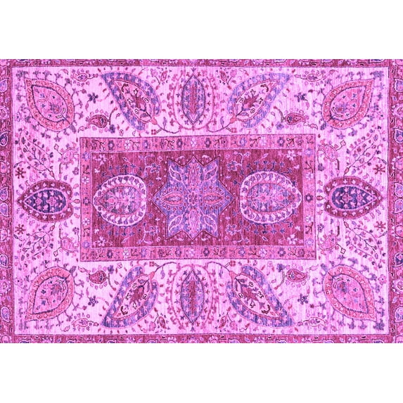 Ahgly Company Indoor Rectangle Abstract Purple Modern Area Rugs, 2' x 3'