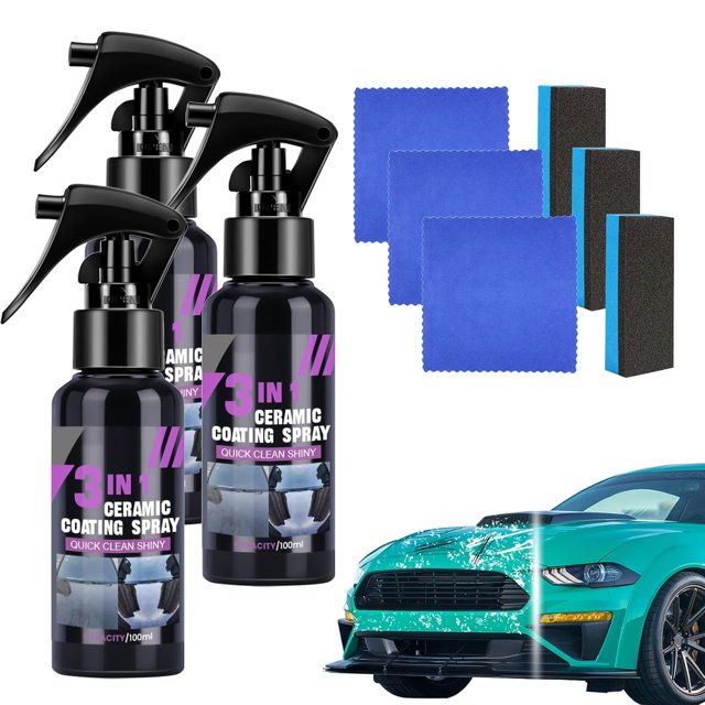 High Protection Fast Nano Ceramic Coating Spray, Prepinfoam 3 in 1 Ceramic Coating Spray, Car Scratch Nano Repair Sprays, Plastic Parts Refurbish Agent