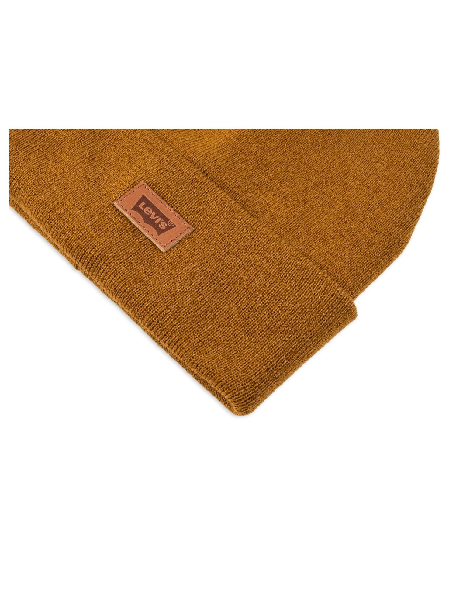 Levi's Men's All Season Leather Logo Patch Beanie Hat