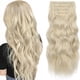 thumbnail image 1 of Extensión de cabello KookaStyle, larga y ondulada, rubio platino, 50 cm, 4 unidades, 1 of 8