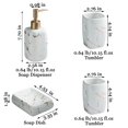 4 Pcs Ceramic Soap Dispenser Bathroom Set with Bath Marble Pump Holder ...