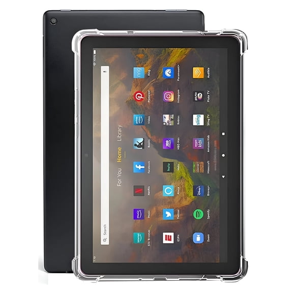 XUBIYM Clear Case for Kindle Fire 7 Tablet (7 Inch, 9th/7th/5th Generation, 2019/2017/2015) - Crystal Clear Back Cover Case Durable Silicone Protector Slim Fit Lightweight Case Cover (Clear)