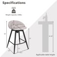 thumbnail image 3 of Gymax 25'' Upholstered Bar Stools Set of 2 w/ Footrest Backrest & Metal Frame Gray, 3 of 7