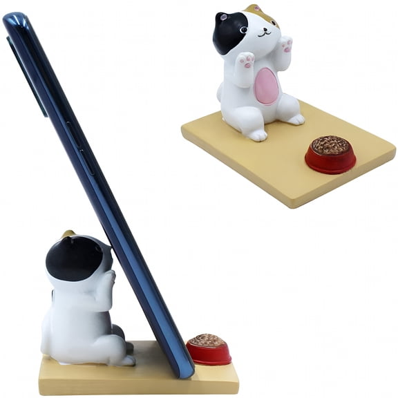 GJX 2026 New Cute Cat Cellphone Holder Stand Animal Smartphone Desk Holder for All Mobile Phones Cute Phone Stand Desk Ornament for Home Offices,Study Desks,Bedrooms,Gifts,Desk Decor,Workspaces