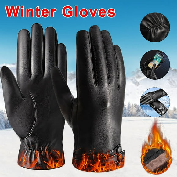 Kelon Gloves Mittens Clearance Warm Hand Socks Gloves Water-Proof Winter Women's Touchscreen Warm Leather Lined Mittens Gloves