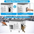 thumbnail image 5 of Indestructible Heated  House for Outside Winter, Heated Outdoor  House Weatherproof with Escape Door,  & Insulated Outdoor  Shelter for Feral Stray  Kitty. 17.7"x15"x17.5", 5 of 7