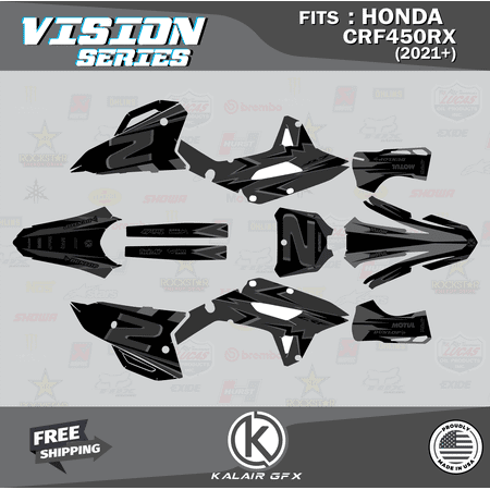 Kalair GFX Graphics Kit for Honda CRF450RX (2021+) Vision Series Kalair GFX Graphics Kit for Honda CRF450RX (2021+) Vision Series