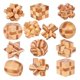 thumbnail image 1 of 13pcs 3d Wooden Puzzles Kongming Luban Lock Iq Test Toy For Kid Teens Adults 3d Jigsaw Puzzleskuo Lu, 1 of 4