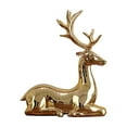 thumbnail image 4 of Stijggn Reindeer Christmas Decoration Christmas Decorations 2Pcs 7.5 Inch Sitting Standing Deer Statues Couple Elk Sculpture Small Reindeer for Fireplace Entryway Shelves Office Indoor, 4 of 9