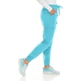 thumbnail image 4 of MediChic Women's Seven Pocket Cargo Scrub Pants Joggers with 4-Way Stretch Scrubs, Easy Care for Women, 4 of 5
