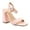 BLUSH, variant on COM STAR Women's Fashion Chunky Heel Sandals - Comfortable Block Heel Open Toe Ankle Strap Dressy Summer Shoes for Weddings, Parties & Date Nights