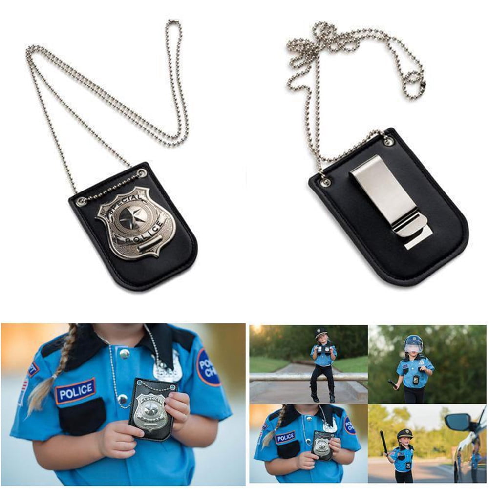 Dress Up Pretend Play America Police Special Badge With Chain And Belt