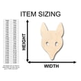 thumbnail image 2 of Unfinished Wood Fox Head Mask Shape - Craft - up to 46" DIY 18" / 3/4", 2 of 3