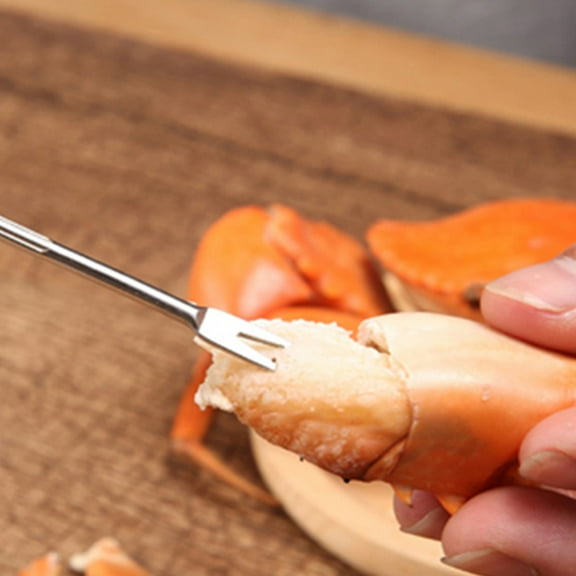 WORGEOUS Nut Picker Forks Silver 20Pcs 6.5X0.24X0.12In Stainless Steel Kitchen Tools