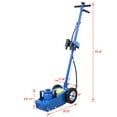 thumbnail image 4 of imerelez 22 Ton Hydraulic Floor Jack Air-Operated Axle Bottle Jack with (4) Extension Saddle Set Built-in Wheels, Blue, 4 of 8