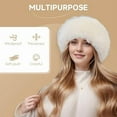 thumbnail image 4 of longantii Womens Winter Faux Fur Bucket Hat, 2026 New Fluffy Fisherman Fuzzy Bucket Hat Warm Faux Mink Plush Hat Coffee, 4 of 7