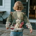 thumbnail image 5 of DISNIMO Christmas Sweatshirt for Girls Dog Printed Pullover Tops Long Sleeve Sweater Fall Winter T-Shirts for Toddler Girls 1-2 Years, 5 of 7