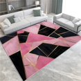 thumbnail image 3 of Washable Area Rug for Living Room 7x8 ft Geometric Marble Gold Lines 3D Print Decor Carpet, Non Slip Stain Resistant Large Area Rugs, for Bedroom Dining Room Office, 3 of 7