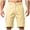 Beige, variant on Vintage Denim Shorts Mens Multi Pockets Combat Cargo Jeans Heavy Duty Straight-Fit Denim Half Pants Summer Breathable Workwear Denims Knee Length Regular Fit Denim Jean Shorts