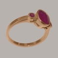 thumbnail image 3 of LBG British Made 10k Rose Gold Ring with Natural Ruby Womens Anniversary Ring - 33 size options - Size 4, 3 of 6