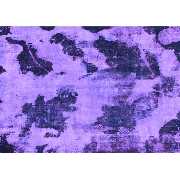 Ahgly Company Indoor Rectangle Abstract Purple Modern Area Rugs, 8' x 12'