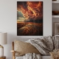 thumbnail image 2 of Designart "Storm Clouds Mystical Beauty " Landscape & Nature Print on Natural Pine Wood, 2 of 5