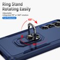 thumbnail image 3 of for Samsung Galaxy S10 Plus Armor Case with Camera Lens Slide Protection [Military Grade Drop Tested] for Magnetic Car Mount Ring Holder Kickstand Protective Heavy Duty Phone Case,Blue, 3 of 10