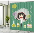 thumbnail image 5 of Ambesonne Science Party Shower Curtain, Mad Scientist Image, 69"Wx75"L, Laurel Green and Multicolor, 5 of 5