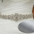 thumbnail image 1 of NUZYZ Rhinestone Bridal Sash Waist Belt with Satin Ribbon for Wedding Party Dress, 1 of 8