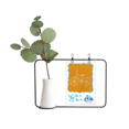 thumbnail image 1 of Bicycle Sport Illustration Yellow Pattern Transparent Glass Hanging Vases Decoration Bottle, 1 of 2
