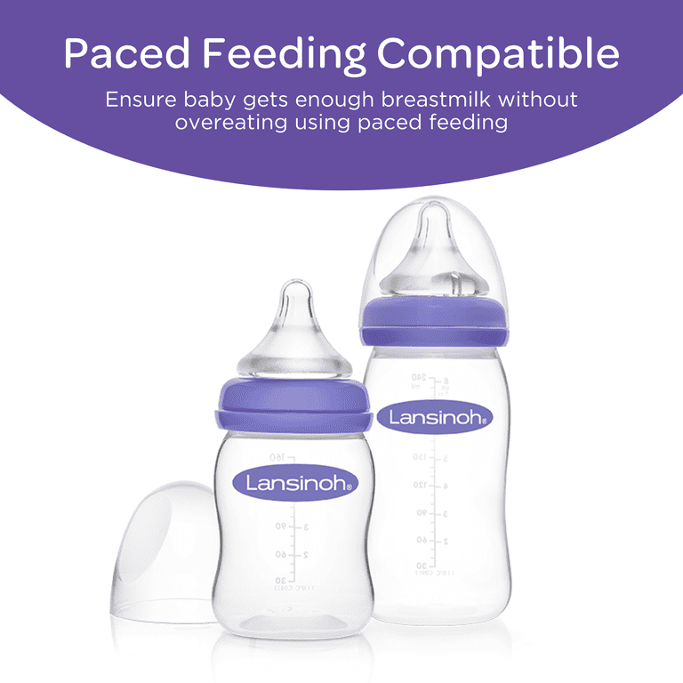  Lansinoh NaturalWave Baby Bottle Nipples, Medium Flow, Size  3M, Anti-Colic, 2 Count : Baby Bottle Nipples : Baby