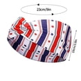 thumbnail image 2 of Independence Day Sports Headband Patriotic Decorative Party Sweatband Memorial Day 4th of July Decorations Athletic Hair Accessory National Pride Red White and Blue Festive Band, 2 of 4