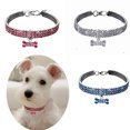 thumbnail image 4 of 1 Pce Collier pour Chat Chiot en Cristal, Colliers pour Animaux Bling en Strass Colliers pour Chien Pendentif à Paillettes Collier pour Chat Ajustable en Cristal Collier Élastique pour Animal, m, Rouge, 4 of 7